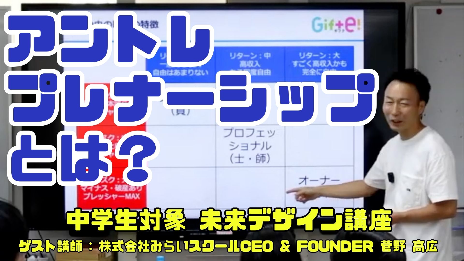 中学生向け 未来デザイン講座〜アントレプレナーシップについて〜