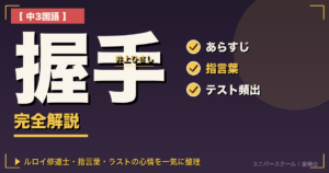 中3国語『握手』(井上ひさし)完全解説 - ユニバースクール