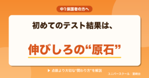 中1・初めてのテスト結果との向き合い方、失敗を原石に変える家での声かけ - ユニバースクール