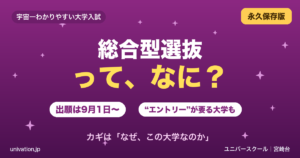 総合型選抜って、なに？出願は9月1日〜、エントリーが要る大学も - ユニバースクール