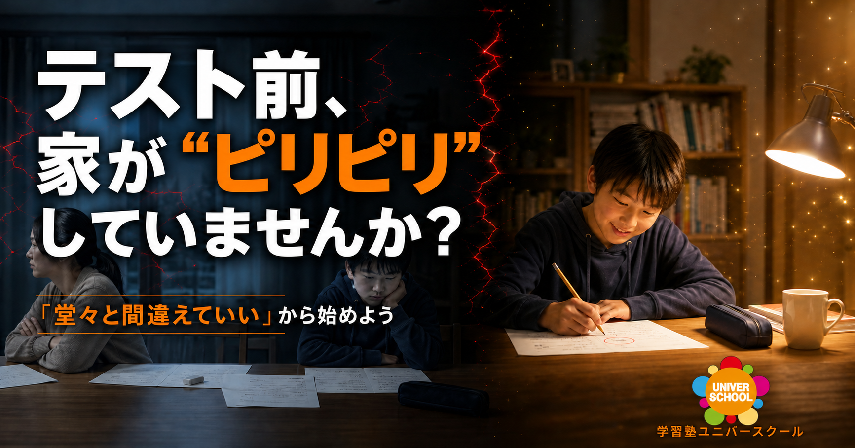 「テストの点数が悪い…」怒る前に読んでほしい｜家がピリピリしていませんか？