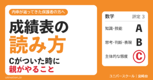 内申が返ってきたら。成績表の読み方とCがついた時にやること